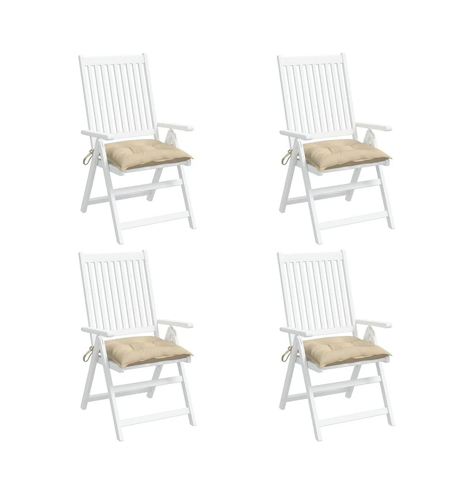 Pallet Cushions 4 pcs Beige 19.7"x19.7"x2.8" Oxford Fabric