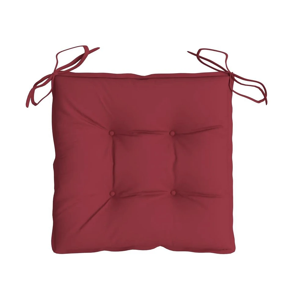 Pallet Cushions 2 pcs Wine Red 19.7"x19.7"x2.8" Oxford Fabric