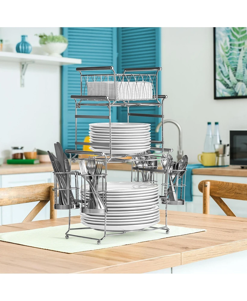 Sorbus 7-Piece Stackable Buffet Caddy - Ideal for Dining Table, Party, Buffet, Kitchen, Entertaining