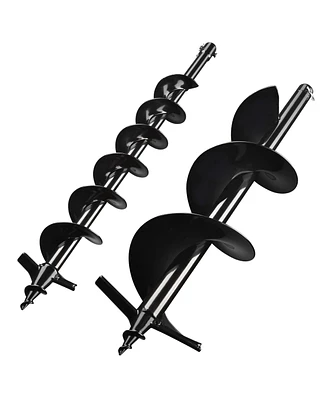 Yescom 4" 8" Earth Auger Bit Kit Bulb Planter Tool for Planting Flower Fence Post Spiral Hole Digger Gardening Project