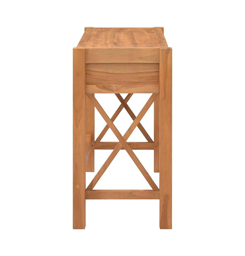 Desk with 2 Drawers 39.4"x15.7"x29.5" Teak Wood