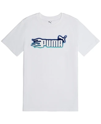 Puma Big Boys Fire Logo Graphic T-Shirt