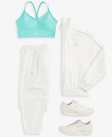 Reebok Womens Good Times Zip Jacket Sports Bra Joggers