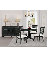 Daria 5-Pc. Dining Set (Round Table & 4 Side Chairs), Created for Macy's