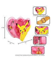 Pokemon Pikachu 10.5 Heart-Shaped Clear Pink Backpack