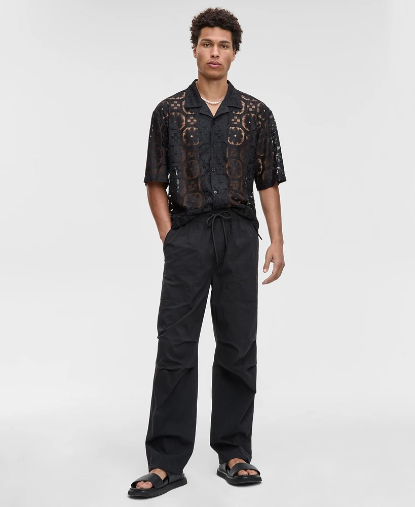 Mode of One Men's Regular-Fit Stretch Ripstop Parachute Pants, Exclusively at Macy's