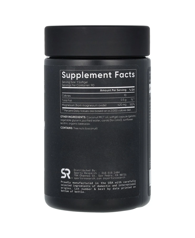 Sports Research Magnesium Oxide 420 mg