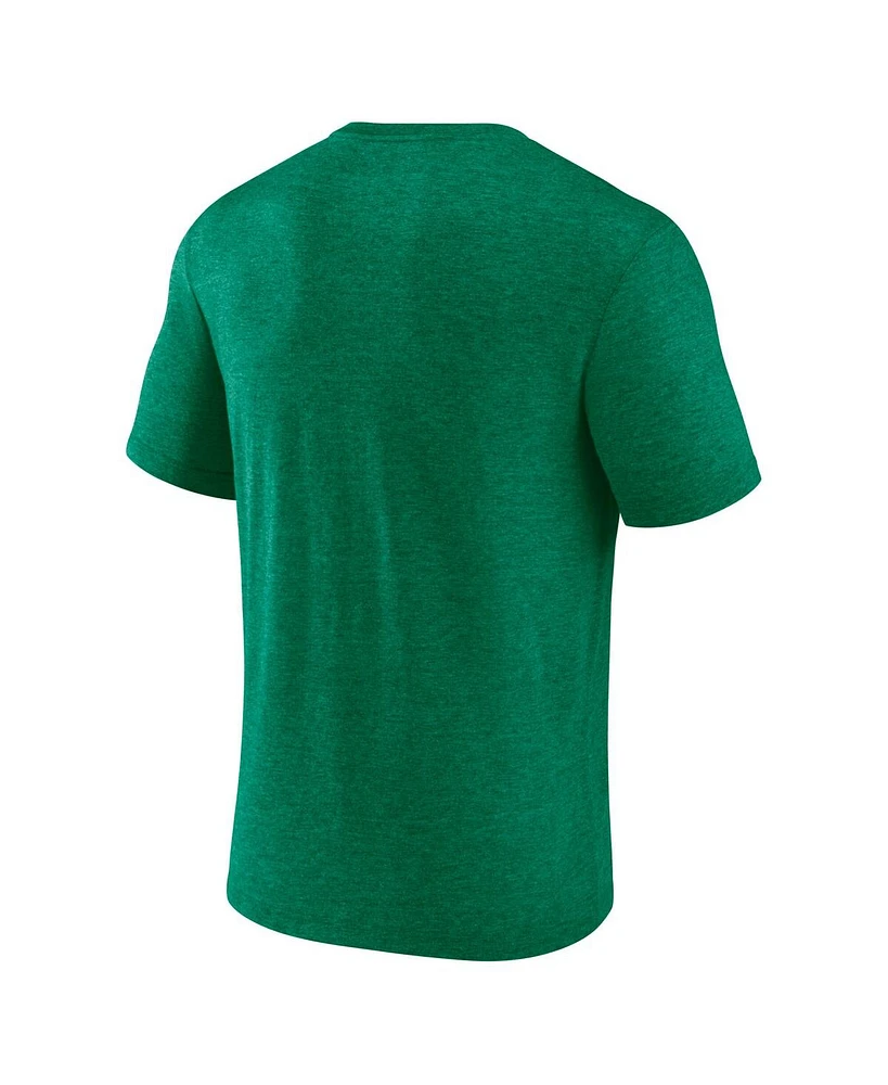 Fanatics Men's Heather Kelly Green Philadelphia Eagles Extreme Tackle Tri-Blend T-Shirt