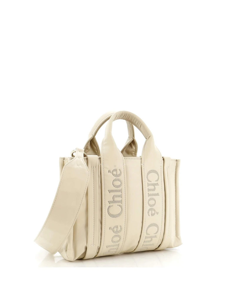 Pre-Owned Chloe Small Woody Convertible Tote Recycled Nylon