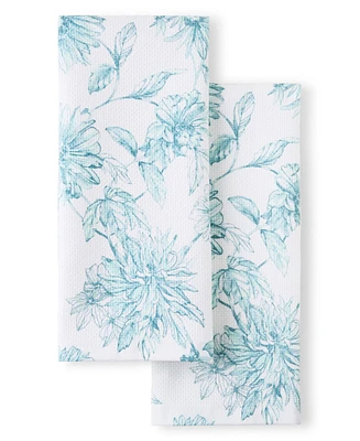 Fiesta Floral Cotton Kitchen Towel Set of 2, 16" x 28"