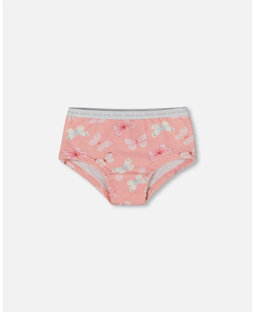 Deux par Girl Printed Cotton Boyshort Panties (Pack Of 3) Multicolored - Toddler|Child