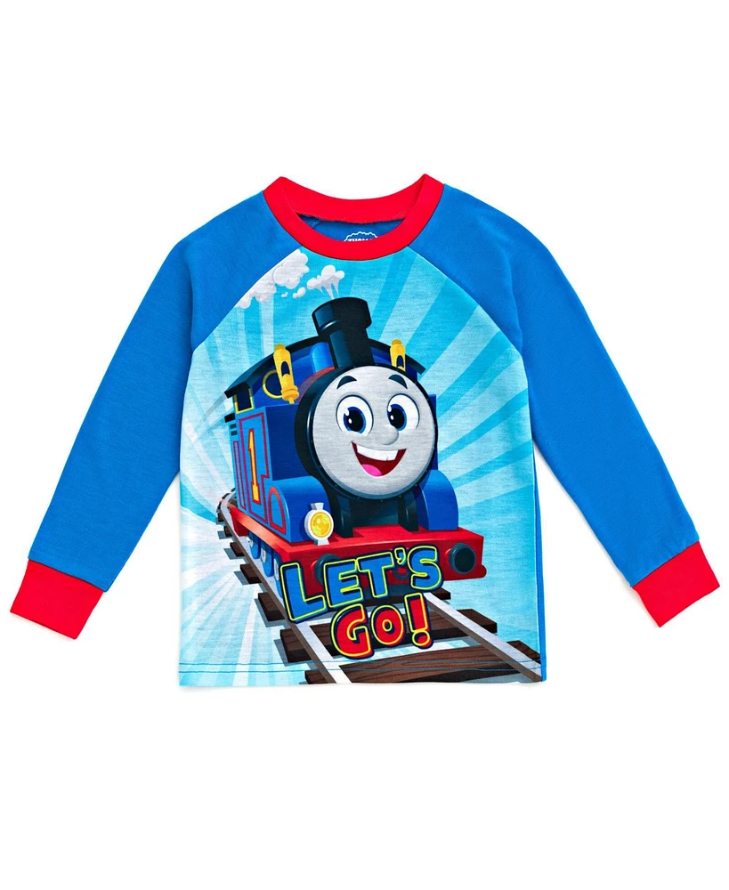 Thomas & Friends Toddler Boys Pajama Shirt Pants and Slippers 3 Piece