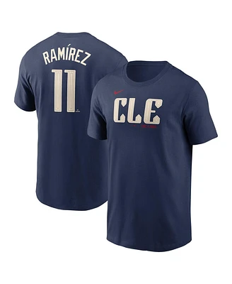 Nike Men's Jose Ramirez Navy Cleveland Guardians Fuse City Connect Name Number T-Shirt