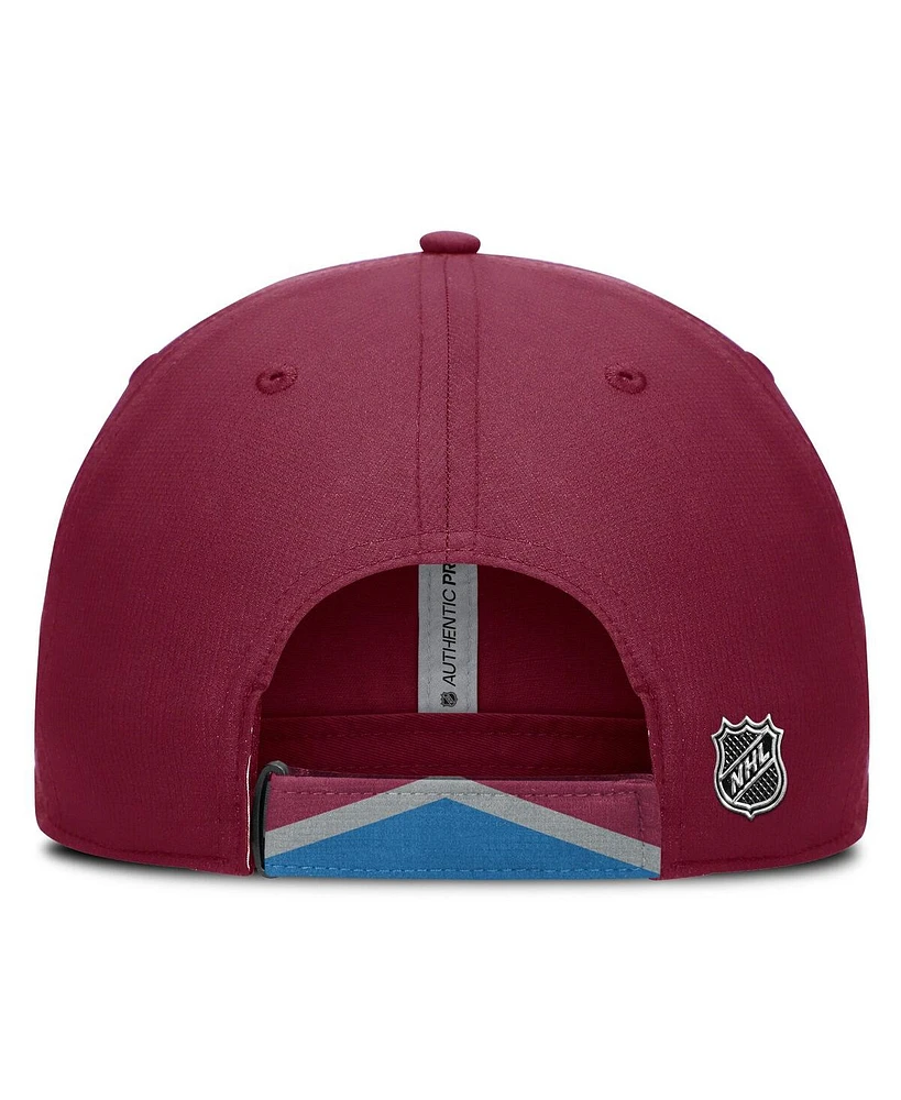 Fanatics Men's Burgundy/Blue Colorado Avalanche Authentic Pro Ripstop Adjustable Hat