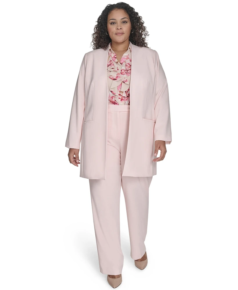 Calvin Klein Plus Open-Front Topper Jacket