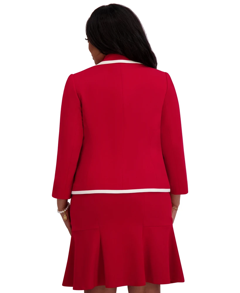Kasper Women's Tipped Blazer, Regular & Plus Sizes