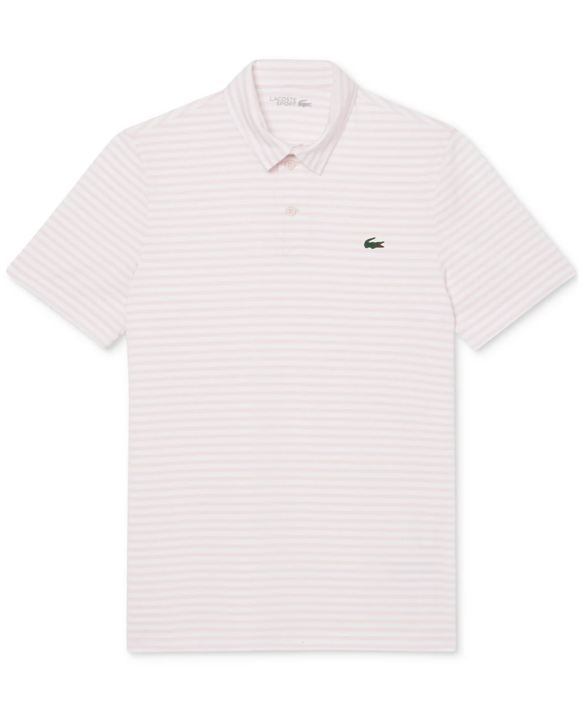 Lacoste Men's Short Sleeve Striped Performance Polo Shirt