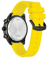 Citizen Men's Sport Casual Brycen Yellow Silicone Strap Watch 44.8mm