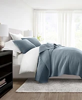 ienjoy Home Stripe Stitch 2-Pc. Quilt Set, Twin/Twin Xl