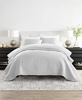 ienjoy Home Floral Stitch 3-Pc. Lightweight Quilt Set, Full/Queen
