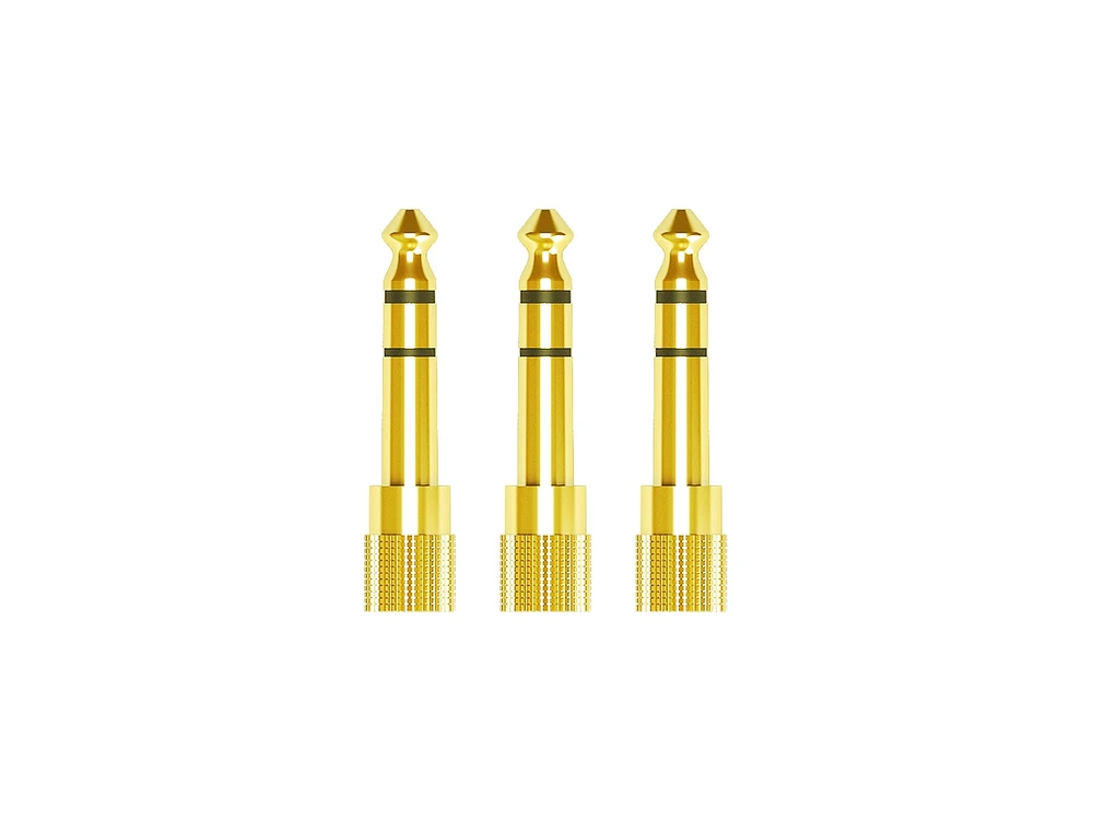 Mee audio 1/4" (6.3 mm) Stereo Audio Adapter (3 Pack)