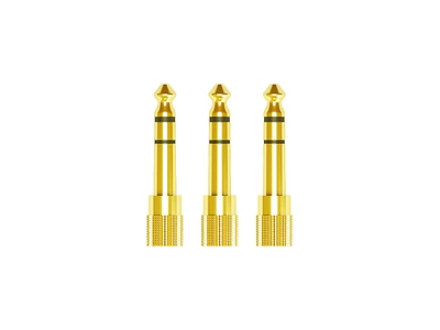 Mee audio 1/4" (6.3 mm) Stereo Audio Adapter (3 Pack)