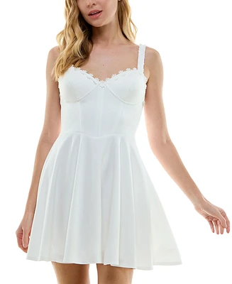 City Studios Juniors' Bustier Skater Dress