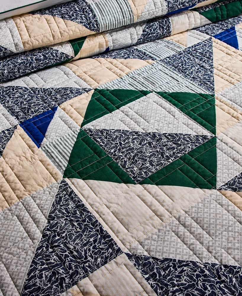 Lacoste Home Signature Cotton 3-Pc. Quilt Set