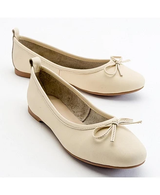 Florence Leather Ballerina Flats