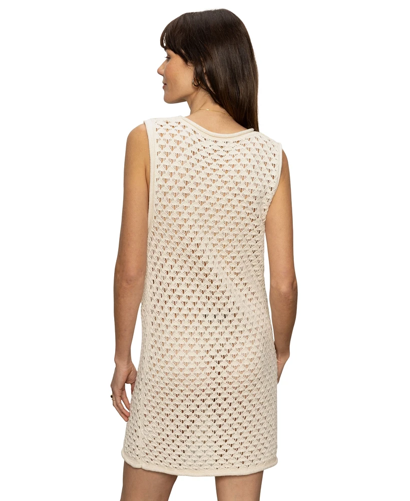 Sanctuary Women's Cotton Summer Shell Open-Stitch Dress