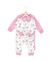 Hudson Baby Girls Cotton Sleep and Play