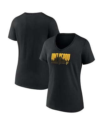 Fanatics Women's Black Pittsburgh Pirates Yinz Ready V-Neck T-Shirt