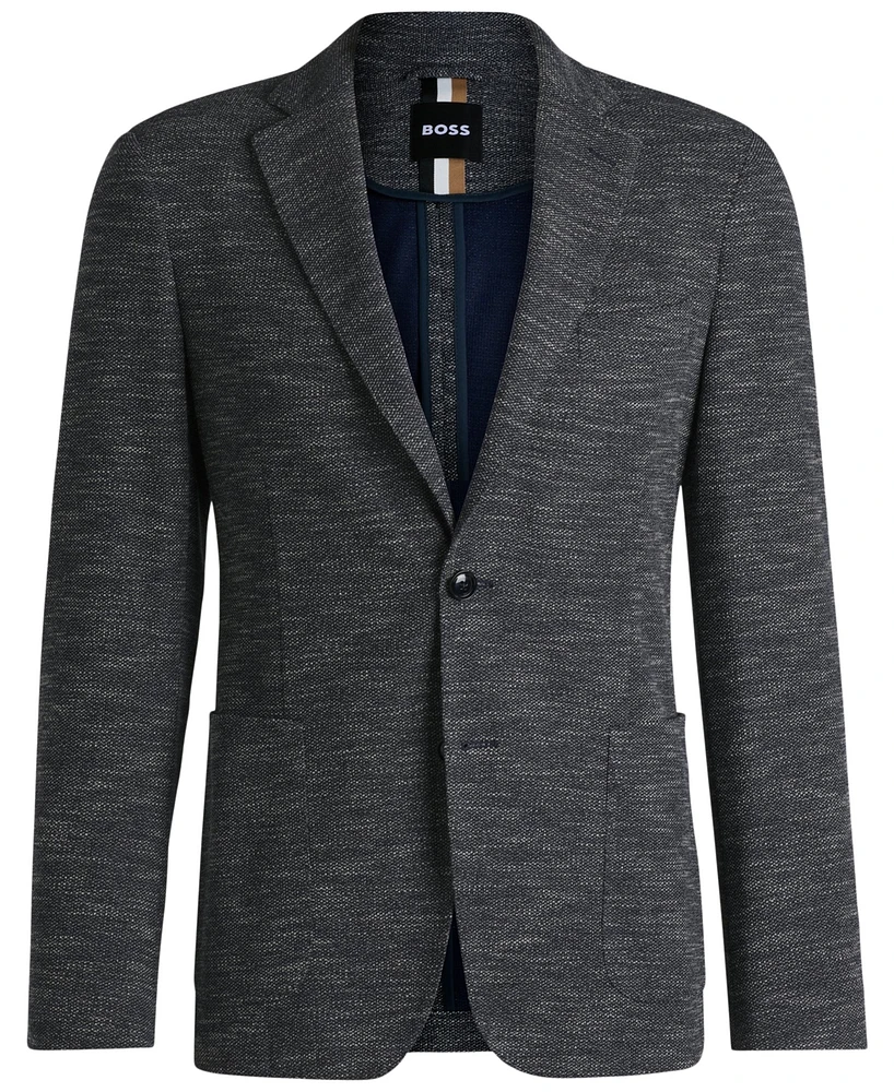 Boss by Hugo Men's Micro-Patterned Slim-Fit Blazer