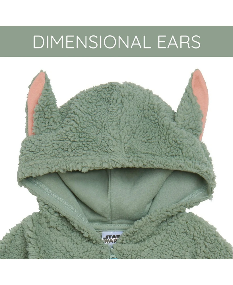 Star Wars Toddler Boys The Mandalorian Grogu Cozy Sherpa Cosplay Hoodie