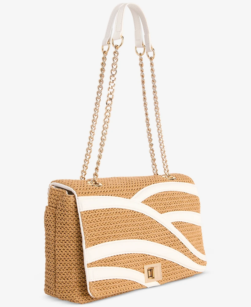 I.n.c. International Concepts Ajae Straw Overlay Shoulder Bag, Exclusively at Macy's