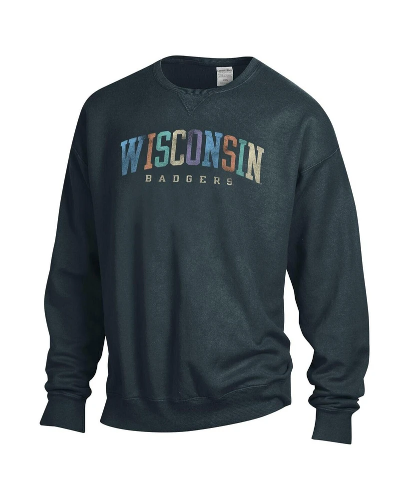 Comfortwash Men's and Women's Gray Wisconsin Badgers Oversized Pullover Sweatshirt