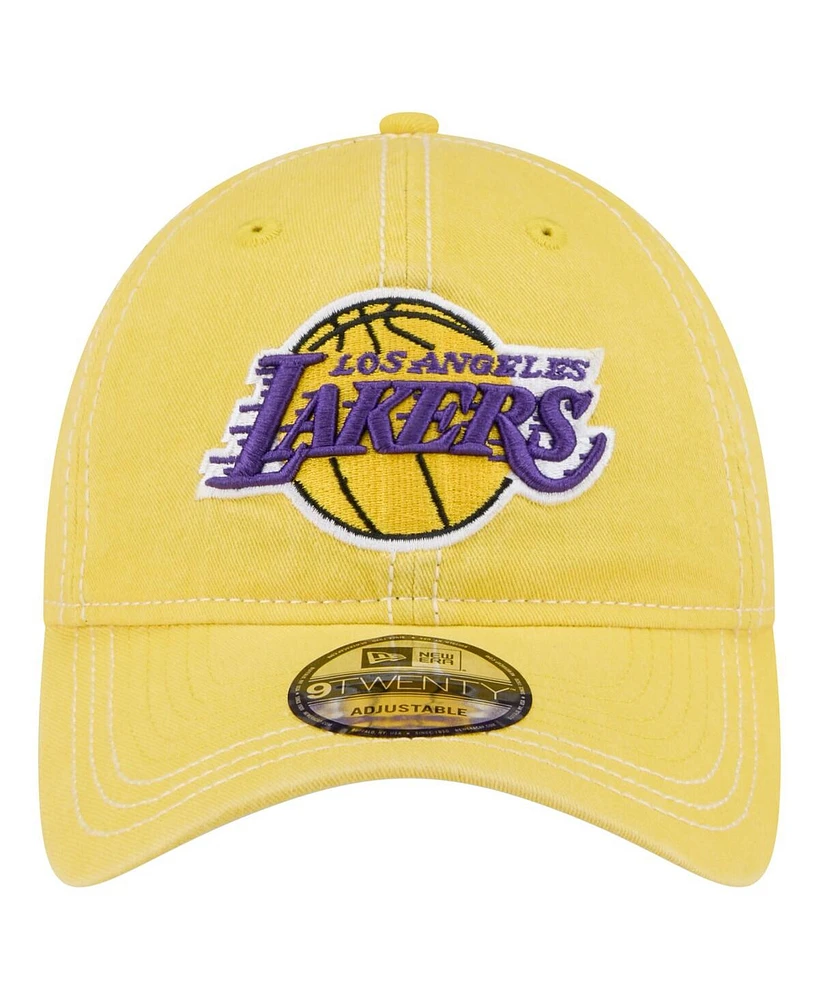 New Era Men's Gold Los Angeles Lakers Pigment Dyed 9TWENTY Adjustable Hat