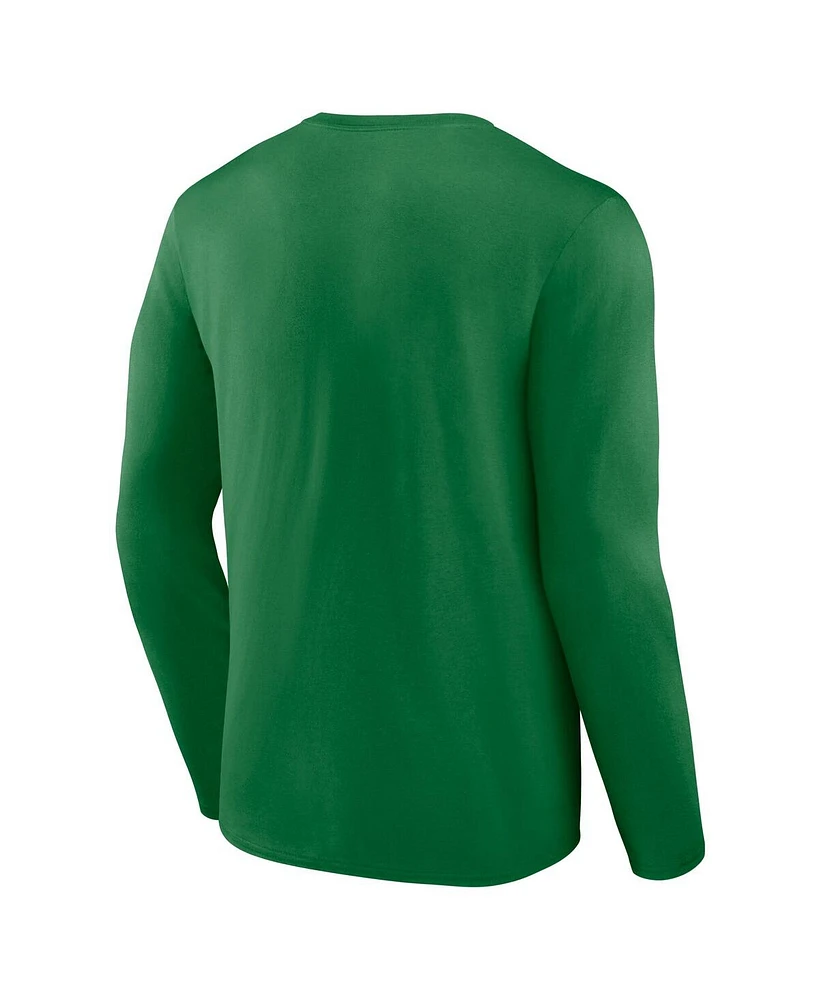 Fanatics Men's Apple Green Oregon Ducks Modern Arch 2-Hit Long Sleeve T-Shirt