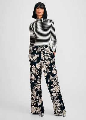 Isaac Mizrahi Women's 3/4 Sleeve Turtleneck Rib Top