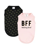 Luvable Friends Unisex Pet Dog and Cats Cotton T-Shirts 2pk