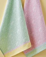 Design Imports Bunny Hop Jacquard Cotton Dishtowels Set, 18" x 28"