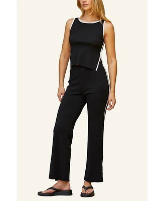 Crescent Women's Jimi Contrast Knit Two Piece Set