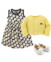 Hudson Baby Girls Cardigan, Dress and Shoes