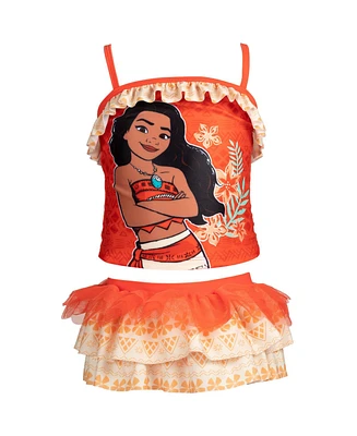 Moana Toddler Girls Princess Upf 50+ Tankini Top and Swim Skirt