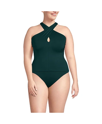 Lands' End Women's Criss Cross Halter Tankini Top