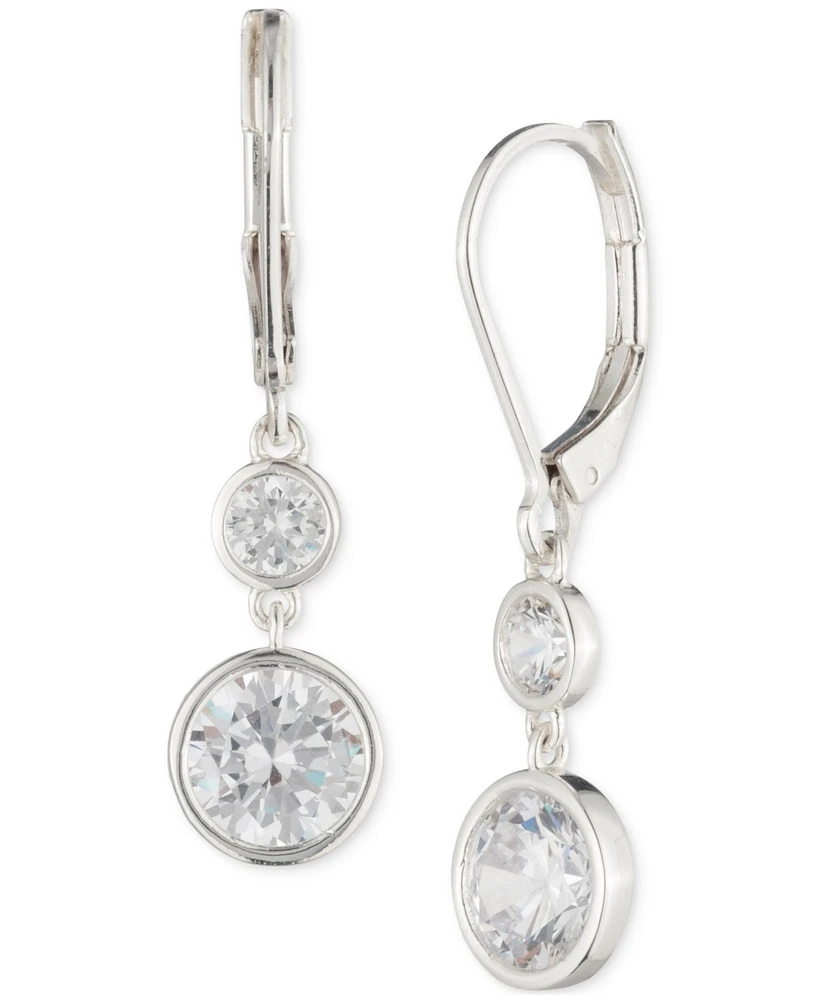 Lauren Ralph Cubic Zirconia Double Drop Earrings