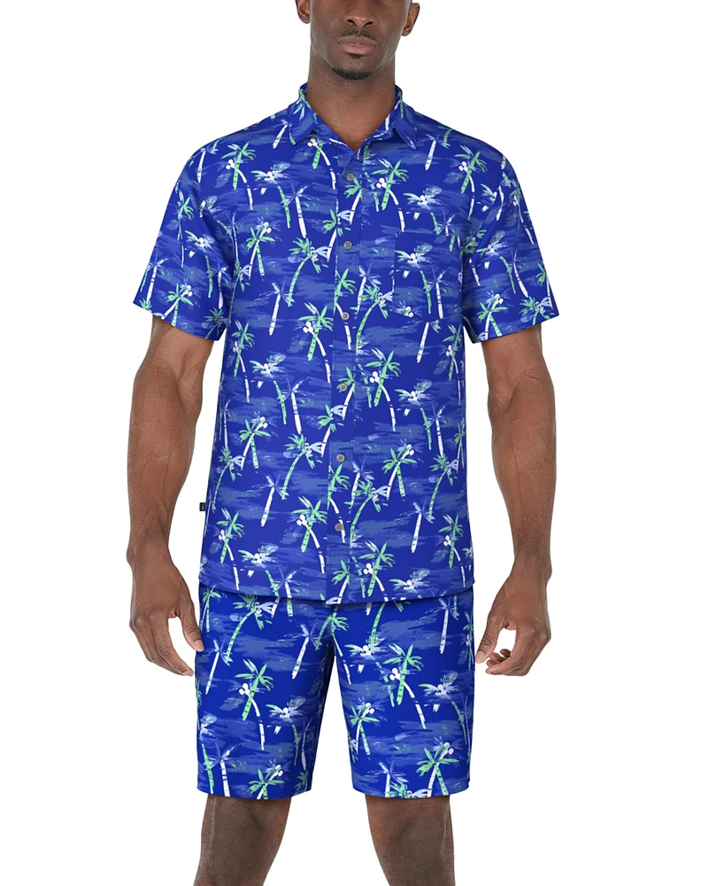Pga Tour Men's Palm Tree Printed 8" Shorts