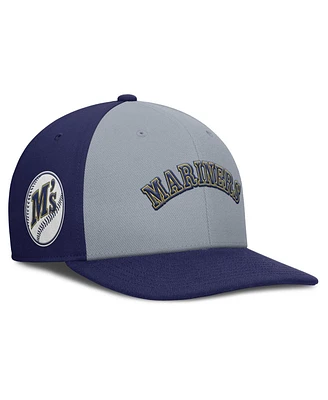 Nike Men's Gray/Navy Seattle Mariners Pro Performance Snapback Hat