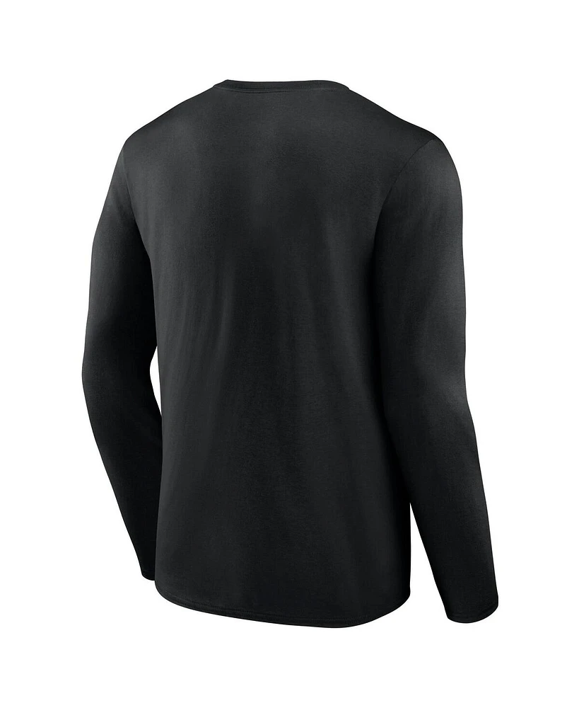 Fanatics Men's Black Anaheim Ducks Headline Long Sleeve T-Shirt