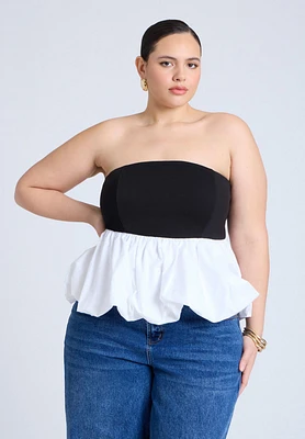 Eloquii Women's Peplum Tube Top